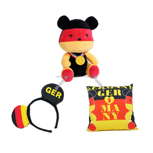 <span class=keywords><strong>3</strong></span> sets Bandera Nacional patrón diadema almohada cojín de peluche oso de peluche juguetes de peluche - Product Image 1