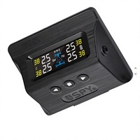 Capteur TPMS universel, type cadran, gonfleur de pneus numérique programmable avec manomètre, 433 MHz, 12 V pour voitures