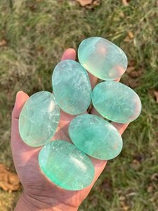 Pierre de palmier en fluorite verte polie en gros, figurine Anka Totem, croix Ansata, art populaire, décoration d'intérieur, cristal de guérison Reiki - Product Image 3
