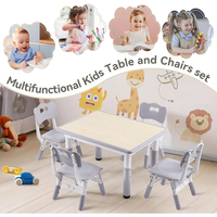 Table et chaises pour tout-petits, ensemble de table et de chaises de jardin d'enfants de meubles d'enfants, ensemble de chaises de table en plastique de bureau d'étude préscolaire pour enfants