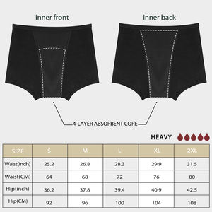 LYNMISS Menstruations-Boyshorts für Damen aus Bambus mit hoher Taille, Lieferung in 7 Tagen, Schwarz, stark saugfähige Periodenunterwäsche, Menstruationshose - Product Image 5