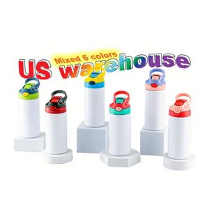 Bouteille d'eau isotherme en acier inoxydable de 12 oz pour enfants, avec couvercle rabattable, vierge, pour sublimation, en provenance de notre entrepôt américain - Product Image 2