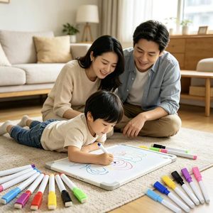 8 Colors Non-Toxic Dry Erase Markers, Magnetic <b>Whiteboard</b> <b>Pens</b> with Eraser for Kids & Students - Product Image 6