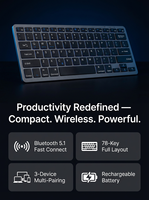 Clavier de bureau ergonomique sans fil OEM, double mode 2.4G, rechargeable, saisie silencieuse, Teclado Tastatur Clavier Tastiera