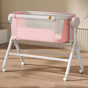 Cuna Eléctrica Multifuncional de Metal para Bebé, Cuna 3 en 1, Cama de Viaje, Cama Transpirable con Red, Cuna Mecedora - Product Image 3