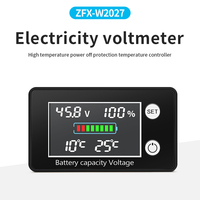 Indikator Kapasitas Baterai Listrik Digital Lead Acid Lithium LiFePO4 Voltmeter Pengukur Tegangan untuk Mobil Sepeda Motor