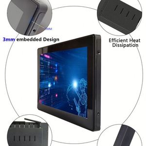 Mới trong nhà 10.4 inch tất cả-trong-một máy tính PC i3 i5 Core I7 Bộ vi xử lý chống bụi R232 Bo mạch chủ LCD cảm ứng hiển thị công nghiệp - Product Image 3