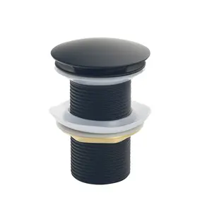 LIRLEE High Quality Black Plated Sprayed Plug Pop Up Waste Drain Basin For Bathroom Basin Drain