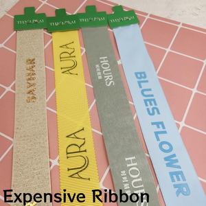 Ruban de luxe de fabrication artisanale, vente en gros, ruban cadeau personnalisé, tailles personnalisées, ruban avec estampage à chaud en or 3D pour accessoires vestimentaires - Product Image 2