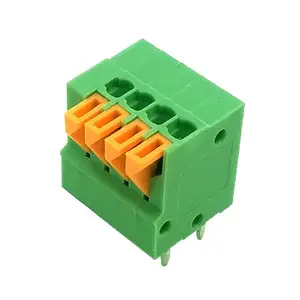 Bloque de terminales de resorte verde para conector de montaje PCB, KF141V, 150V, 2A, 2,54mm, 4P