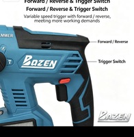 Marteau perforateur rotatif électrique sans fil AZEN BLSB21B, 4 fonctions, marteau perforateur au lithium, perceuse à percussion robuste, béton, AC 220V