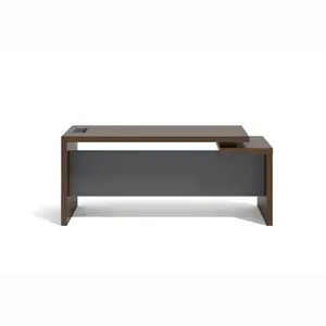 Modern Office Furniture Latest Desk Natural Wood Luxury Office Table Designs Mdf L Shaped Boss Executive Ceo Office Desk