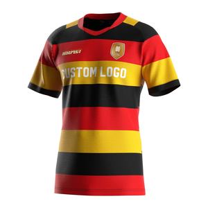 Camiseta Deportiva de Alta Calidad para Hombre, Cuello en V, Corte Atlético, Secado Rápido, Camiseta de Manga Corta para Hombre, Camiseta de Rugby de Manga Larga - Product Image 1