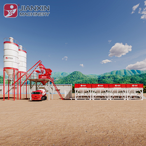 Planta Mezcladora de Concreto Eléctrica HZS120 Jianxin, Controlada por PLC, con Motor, Silo de Polvo, 120m/h de Alta Eficiencia, Certificación CE - Product Image 1