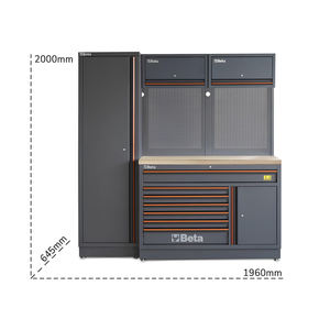Beta C45PRO 2.0 EW <b>workshop</b> furniture 1960x645x2000mm wooden top and <b>storage</b> compartment - Product Image 2
