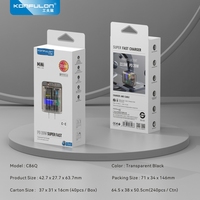 Vente chaude haute vitesse 22.5W + PD20W QC3.0 2 ports USB chargeur mural 1C & 1A multifonction téléphone portable USB chargeur mural sortie cc