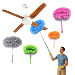 Plumeau télescopique extensible 33-80 cm à tête ronde pour ventilateurs de plafond, en polyester lavable - Product Image 1