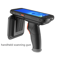 Escáner de Códigos de Barras Portátil PDA de Largo Alcance 1D 2D, Android 10, Lector RFID NFC, 4+64GB, IP65, CPU para Almacén, WiFi