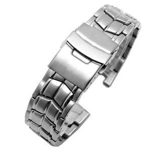 Correa de reloj de cuentas de acero inoxidable de repuesto de calidad de lujo para correa de reloj de pulsera de Metal <span class=keywords><strong>Casio</strong></span>/7av - Product Image 1