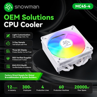 Down Pressure Compact ITX Cooler 4 Heatpipes ARGB Black 90mm for Wholesale Distributor with Logo Custom OEM Bulk Order Ready