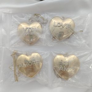 MARONEW Gioielli alla Moda Collana Personalizzata con Cuore e Scritta 'AMORE VITAMIA <span class=keywords><strong>TI</strong></span> <span class=keywords><strong>AMO</strong></span>' con Scatola, Placcata in Oro 18K, Catena in Acciaio Inossidabile per Donne - Product Image 5