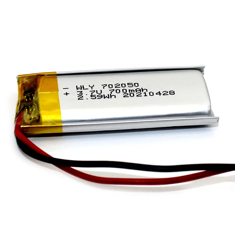 Factory competitive price lithium li ion battery 702050 3.7v 700mah polymer battery for smart watch toys GPS