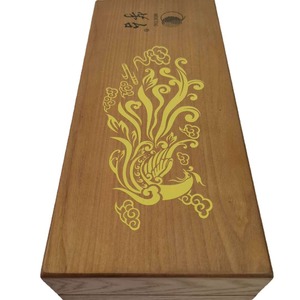 Caja de vino rectangular de madera maciza con acabado lacado brillante tipo piano para almacenamiento de vino y whisky - Product Image 2