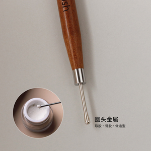 1 pièce Stylo-pinceau en silicone double embout pour nail art, brosse à fleurs, outil de sculpture, poudre de paillettes et autocollants, brosse de manucure en silicone - Product Image 6