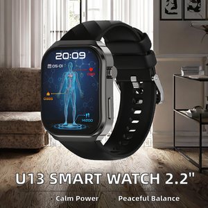 U13 שעון חכם <span class=keywords><strong>2.2</strong></span> \ "השפתיים 24/7 חמצן דופק ניטור עבור <span class=keywords><strong>Bluetooth</strong></span> קורא 100 + מצבי ספורט ip67 גשש כושר - Product Image 2