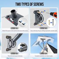 Support mural et de toit réglable en acier inoxydable, résistant à la rouille et aux intempéries, pour adaptateur de tuyau Starlink Gen 3, fabriqué au Guangdong
