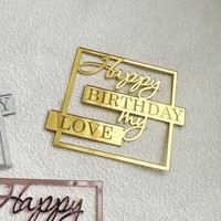 Produsen grosir dekorasi kue akrilik kartu selamat ulang tahun dekorasi pesta perlengkapan kue baru