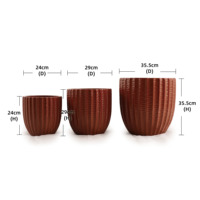 Pot de fleurs en céramique économique, durable, cuite au four, respirant, anti-moisissure, pour jardin