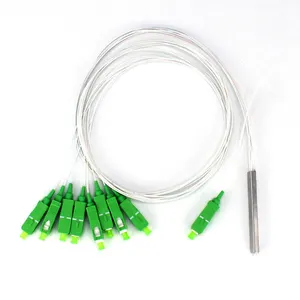 PLC分路器1X8 PLC SC/APC SC/UPC连接器光纤单模0.9毫米G657A1 LSZH 1m聚氯乙烯FTTH分路器