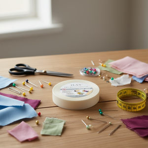 Nastro Adesivo Plastico Bifacciale Sottile ILAN 15mm X 50m per Cucito a Macchina e Lavori Artigianali di Precisione - Product Image 2