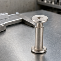 Rivets semi-tubulaires mâles et femelles Saitong Hardware SGS 304 en acier inoxydable CLASSE 4, tête bombée, 3/8 pouce, finition brillante, longueur 20 mm, GB