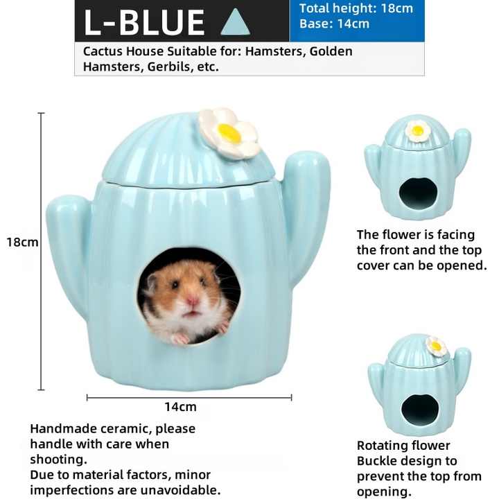 USMILEPET Best Seller Ceramics Hamster House Easy to Clean Hamster ...