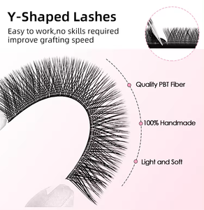 Nuevas Extensiones de Pestañas 5D W de Doble Capa, Premade Fans, Pestañas Suaves en Forma de W para Salón de Belleza, Venta al por Mayor - Product Image 6