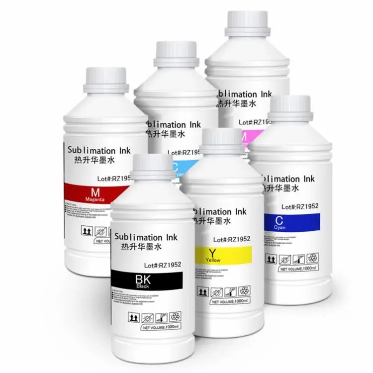 High quality dye 1000ml Inkjet sublimation ink for A4 A3 sublimation ink 4 or 6 color Printing Ink