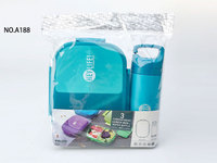 M01 Enkellaags Kinderen Studenten Plastic Ecologisch Stapelbare Lunchbox Waterfles Set Magnetronbestendig Verwarmbaar Bento Salade