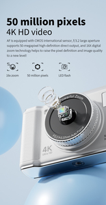 Search SourcingArk - Nueva Cámara de Bolsillo Mini para Niños, Económica, 4K, 1000 mAh, Zoom 16X, 2.83 Pulgadas, Tipo Apuntar y Disparar, X8 CCD - Product Image 4