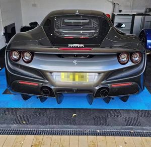 Runde pour Ferrari F8 pièces automobiles en fibre de carbone sèche modifier les kits de carrosserie de Style OEM pare-chocs avant arrière jupes latérales lèvre avant classement supérieur - Product Image 6