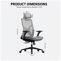 Chaise de bureau ergonomique à dossier mi-haut en maille pour personnes de grande taille, réglable en hauteur, pivotante et compatible repas