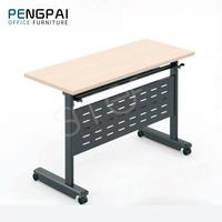 Cadre en acier à revêtement en poudre pied panneau avant mobile table de formation scolaire pliable bureau de formation bureau moderne