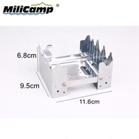 Réchaud de camping multi-combustibles portable, léger (95g), pliable, kit de survie pour le camping et les activités de plein air décontractées