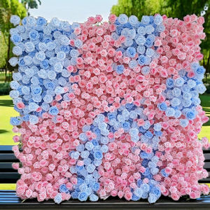 Haute 5D Fleur Panneau Mural De Luxe Flore Décor Graduation Halloween Rouge Rose Violet Fleurs Roll-Up Tissu Toile De Fond De Mariage - Product Image 3