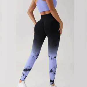 Nuevo diseño de malla Scrunch Butt Leggings de talla grande cintura alta Levantamiento de cadera deportes apretados mallas sin costuras para mujeres Push Up Legging - Product Image 5