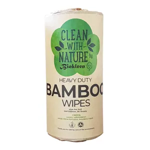 Biokleen OEM 30 Zero Waste Eco Friendly Products Sustainable Bamboo Reusable Paper Towels Washable Kitchen Cleaning Cloth Roll