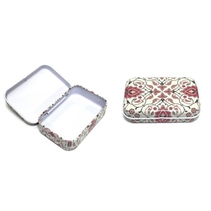 Boîte d'emballage métallique 70x50x20mm, boîte à clapet pour bonbons à la menthe, sucre, boîte de rangement miniature personnalisée imprimée - Product Image 1