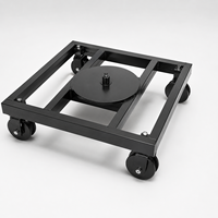 Chariot à plateforme rotative industrielle avec cadre en acier robuste et roues pivotantes pour les applications de manutention