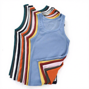 เสื้อกล้ามลำลองผู้ชายสีน้ำเงินกรมท่า คอกลม ผ้าถักเนื้อเรียบ - Product Image 6